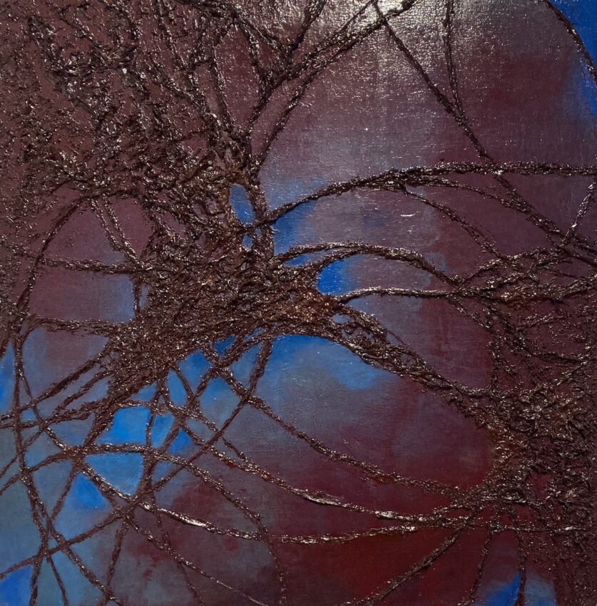 Contemporary evocative abstract sculpture paintings