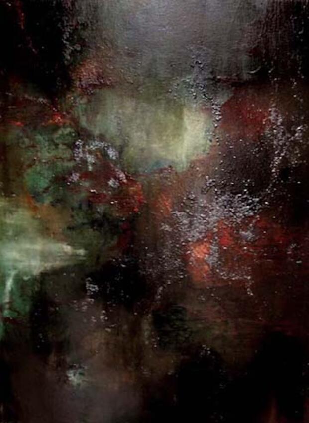 Contemporary evocative abstract sculpture paintings