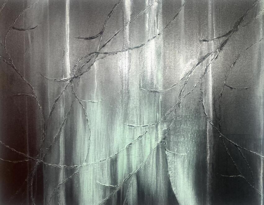 Contemporary evocative abstract sculpture paintings