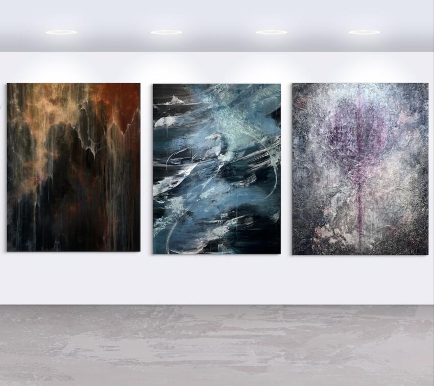 Gallery with multiple works larger