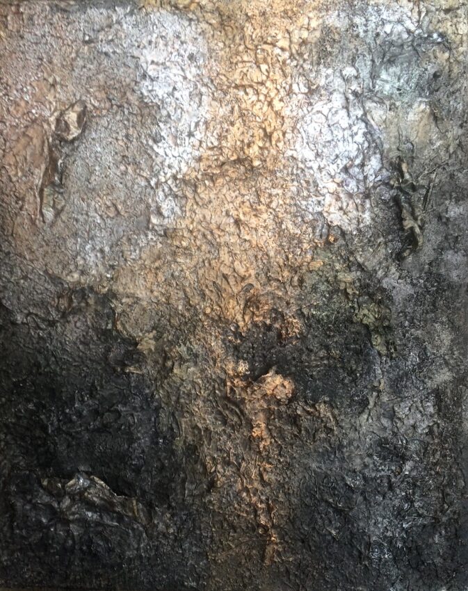 Contemporary evocative abstract sculpture paintings