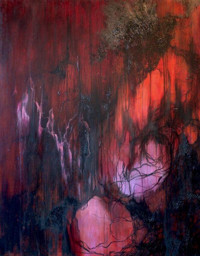 Ulalume SOLD 2013 53 x 42 in. oil and mixed media on canvas