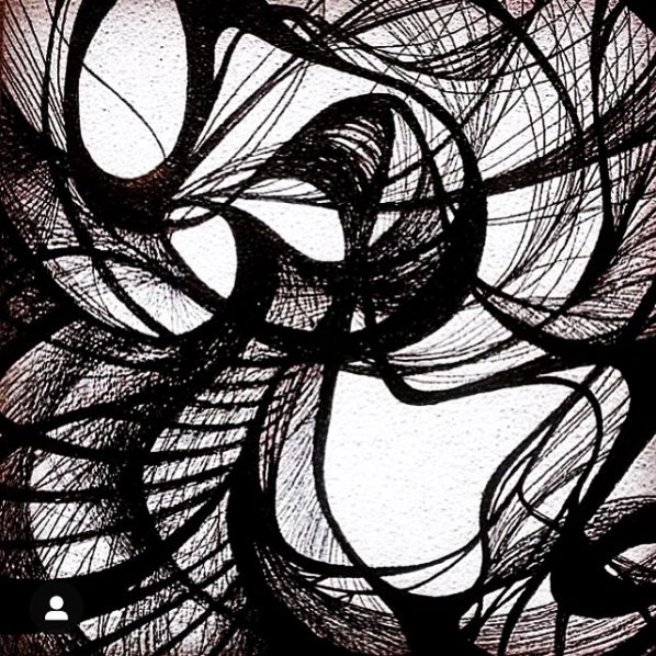 Vortex 2014 Ink on Gessoed Massonite Board SOLD